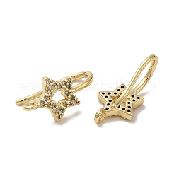 Стойка покрытие латунь микропаве прозрачный кубический цирконий крючки для сережек&nbsp;KK-A231-08G