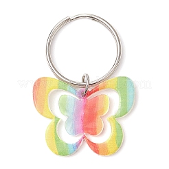 6шт. 6 стилистических акриловых брелока-бабочки с принтом&nbsp;KEYC-JKC01239