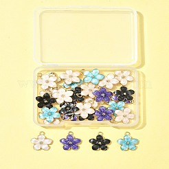 30шт 5 цвета сплава эмалевые подвески&nbsp;ENAM-FS0002-07