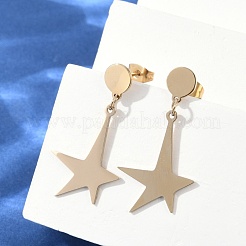 Серьги-гвоздики из нержавеющей стали 304&nbsp;EJEW-Z089-13G