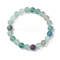 Эластичные браслеты из натуральных флюоритовых бусин для женщин&nbsp;BJEW-JB13166