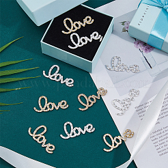 40 шт. 2-х цветные кабошоны из сплава со стразами FIND-FH0010-89