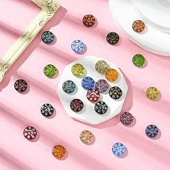 26шт 13 цвета прозрачные бусины лэмпворк&nbsp;LAMP-CJ0002-35