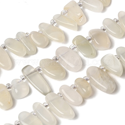 Натуральный лунный камень бисер нитей&nbsp;G-P604-A27-01-1