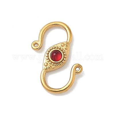 S-образные застежки со стразами из нержавеющей стали 304&nbsp;LS-STAS-G373-05G-1