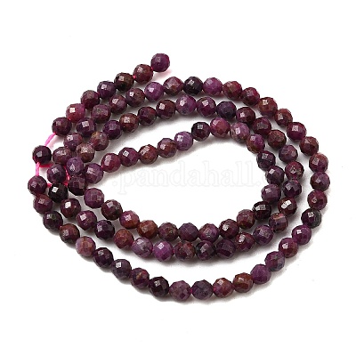 Натуральные рубиновые бисерные пряди&nbsp;G-C181-B06-03-01-1