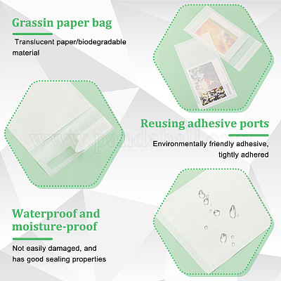 Мешки для хранения из вощеной бумаги&nbsp;ABAG-WH0052-06C-1