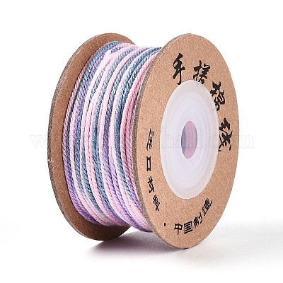 30 м окрашенный сегментный хлопковый шнур для макраме&nbsp;OCOR-T018-01K-1