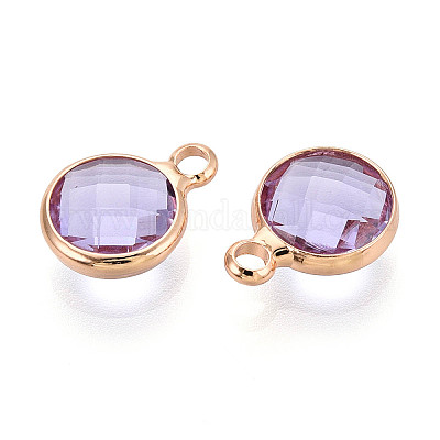 Латунь стекло подвески золотой тон&nbsp;GLAA-ZX008-24I-G-1