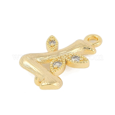 Латунные хрустальные стразы буквы звенья соединительные подвески&nbsp;KK-S395-06G-L-1