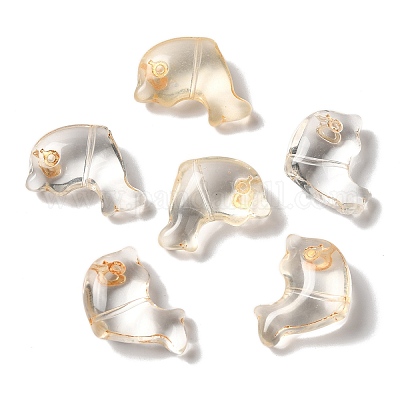 Прозрачные бусины лэмпворк&nbsp;LAMP-P065-05A-05-1