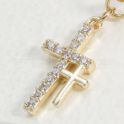 Двойной крест из нержавеющей стали 304 с микропаве прозрачного кубического циркония клипса на кольца для живота&nbsp;FS-WG825E4-01-1