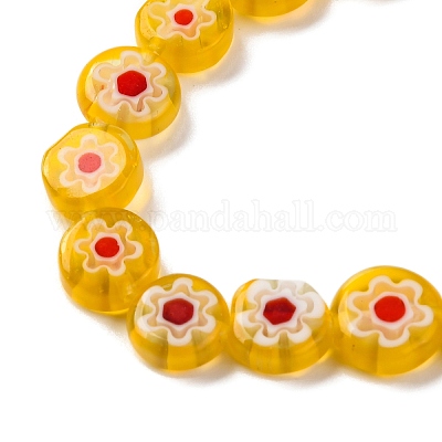 Ручной работы millefiori стеклянные бусины нитки LAMP-G164-12H-1