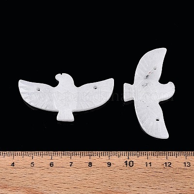 Подвески из натурального белого нефрита в форме орла&nbsp;G-P563-05E-1