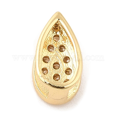 Покрытие стойки латунь микро паве прозрачные дужки для подвесок с кубическим цирконием&nbsp;LS-KK-Q781-15G-1