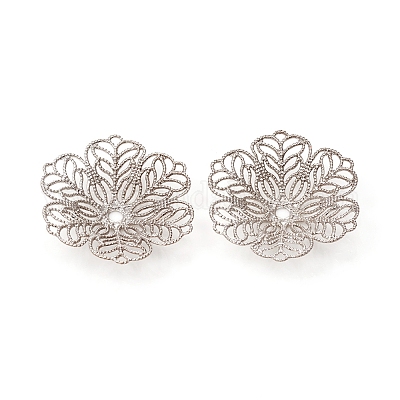 6-лепестковые латунные причудливые шапочки для бусин&nbsp;LS-KK-I669-07P-1