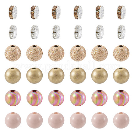 100 шт. 2 цвета акриловые бусины&nbsp;ACRP-TA0001-04-1