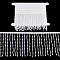 2 Yards Resin Bead Tassel Beaded Trim, Polyester Lace Trim, Clothes Accessories, White, 4 inch(102mm)
