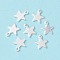 304 Stainless Steel Charms, Star, Silver, 10x8x0.8mm, Hole: 1.4mm