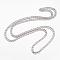 Tarnish Resistant 304 Stainless Steel Necklaces, Curb Chain Necklaces, Stainless Steel Color, 29.8 inch(75.7cm)