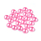 ABS Plastic Imitation Pearl Cabochons, Half Round, Hot Pink, 10x5mm
