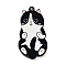 Acrylic Pendants, Cat Theme, Black, 38x20x2.2mm, Hole: 1.8mm