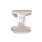 Brass Beads, Long-Lasting Plated, Rack Plating, Lead Free & Cadmium Free, Platinum, Letter I, 14x12x4.5mm, Hole: 11x3mm