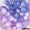 50Pcs Opaque UV Reactive Beads, Color Changing Beads, Round, with Glitter Powder, Plum, 10mm, Hole: 1.6mm