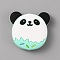 Silicone Beads, Panda, Aquamarine, 31.5x33x7.5mm, Hole: 2.5mm