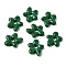 Handmade Lampwork Beads, Flower, Green, 18x17x4mm, Hole: 3.7mm