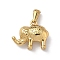 304 Stainless Steel Pendants, Elephant Charms, Golden, 17x21x8mm, Hole: 7.5x3mm