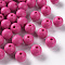Opaque Acrylic Beads, Round, Camellia, 10x9mm, Hole: 2mm, about 940pcs/500g