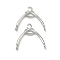 Alloy Chandelier Component Links, Hanger, Platinum, 20x22x2mm, Hole: 1.6mm and 2.5mm
