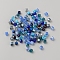 Imitation Artificial Crystal Glass Beads, Faceted Cube, Mixed Style, Blue, 6x6x6mm, Hole: 1.2mm, about 100pcs/bag