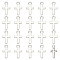 200Pcs Alloy Pendants, Cross, Antique Silver, 15.5x8.5x1mm, Hole: 1.5mm