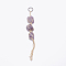 Irregular Gemstone Hanging Pendant Decoration, with Cotton Cord, for Car Interior Ornament Accessories, 290mm