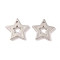 CCB Plastic Pendants, Star, Platinum, 18x18x2.5mm, Hole: 1.5mm