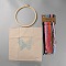 DIY Embroidery Kits, Including Printed Cotton Fabric, Embroidery Thread & Needles, Plastic Embroidery Hoop, Butterfly, 300x304x0.5mm, Thread: 12 colors