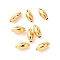 Brass Beads, Rice, Rack Plating, Long-Lasting Plated, Cadmium Free & Lead Free, Real 24K Gold Plated, 6.5x3mm, Hole: 0.8mm