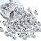 Frosted Acrylic Beads, Round, Silver, 8mm, 50pcs