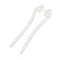 Opaque Acrylic Hair Sticks, Floral White, 180x26x5mm