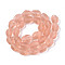 Frosted Handmade Lampwork Beads Strands, Nuggets, Dark Salmon, 13.5~14.5x9~11.5x9~11.5mm, Hole: 1.2~1.5mm, about 27~28pcs/strand, 14.17~14.96''(36~38cm)