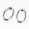 Tarnish Resistant 201 Stainless Steel Quick Link Connectors, Linking Rings, Oval, Stainless Steel Color, 7x4.5x0.8mm, Hole: 3x5mm