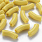 Opaque Acrylic Beads, Curved Tube, Yellow, 36x13.5x11.5mm, Hole: 4mm, about 133pcs/500g