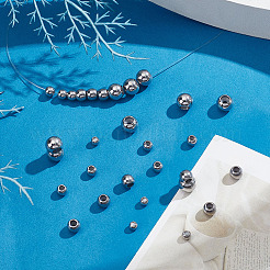 40 шт. 4 вида бусин из нержавеющей стали&nbsp;STAS-ME0002-43