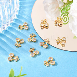 10шт латунные микропаве прозрачные кубические циркониевые подвески&nbsp;KK-TA0002-85