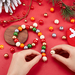 240 шт. 6 вида бусин из натурального дерева&nbsp;WOOD-SP0001-03B