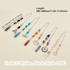 5 шт. подвеска из сплава и натуральных и синтетических драгоценных камней&nbsp;PALLOY-GA00035