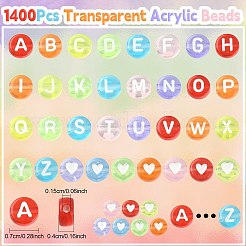 1400 шт. Прозрачные акриловые бусины&nbsp;TACR-YW0002-02