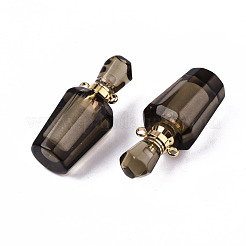 Граненые натуральные дымчатые кварцевые подвески&nbsp;G-T131-14C